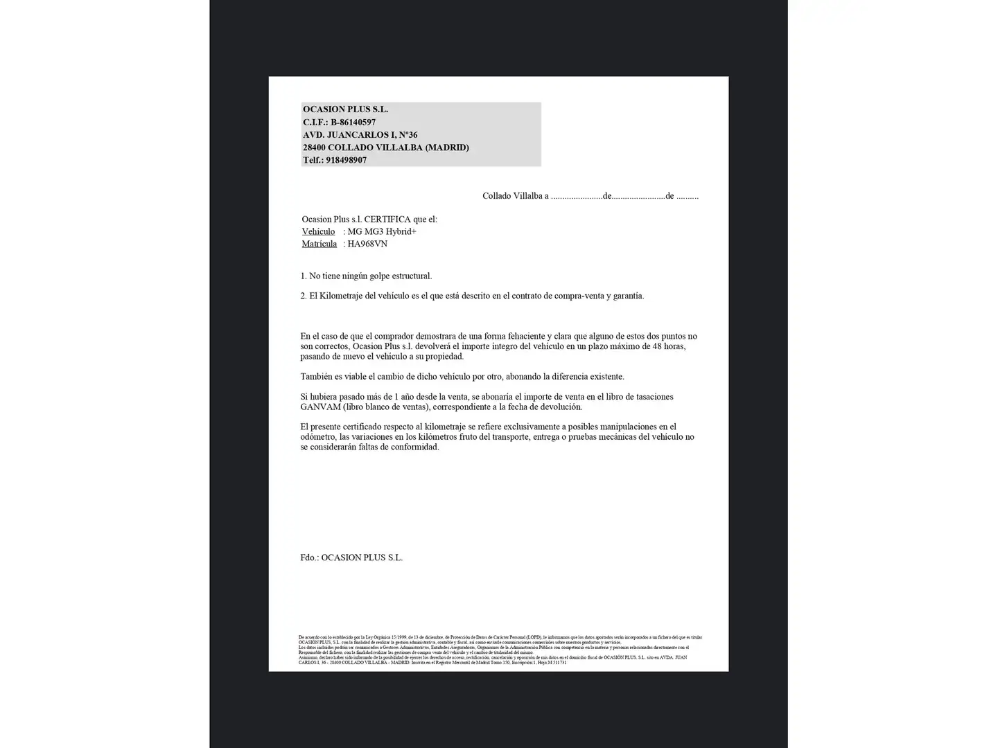 Certificado