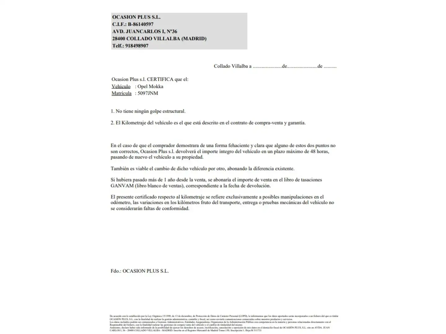 Certificado