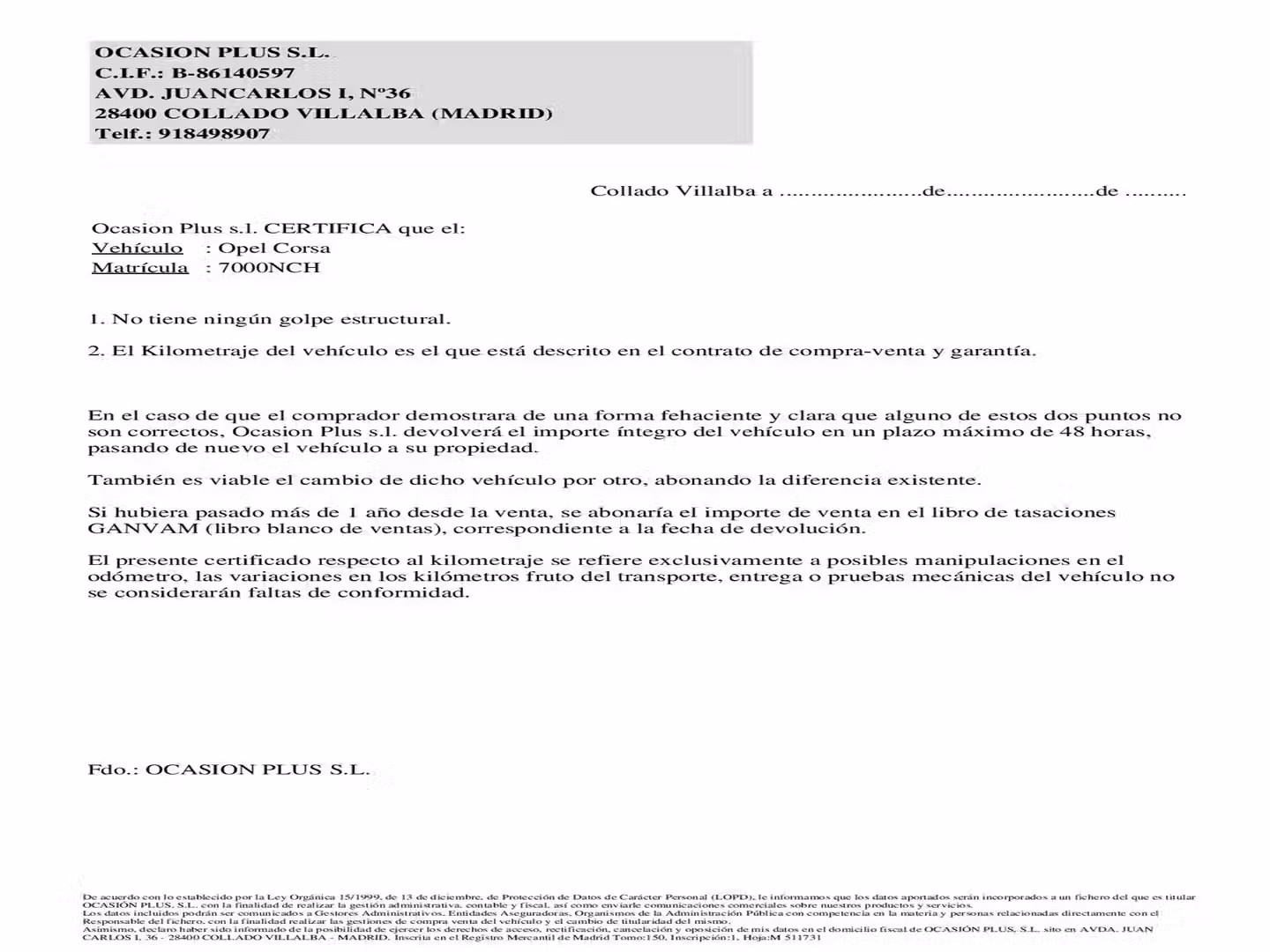 Certificado