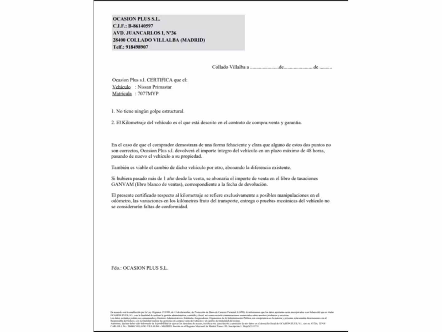 Certificado