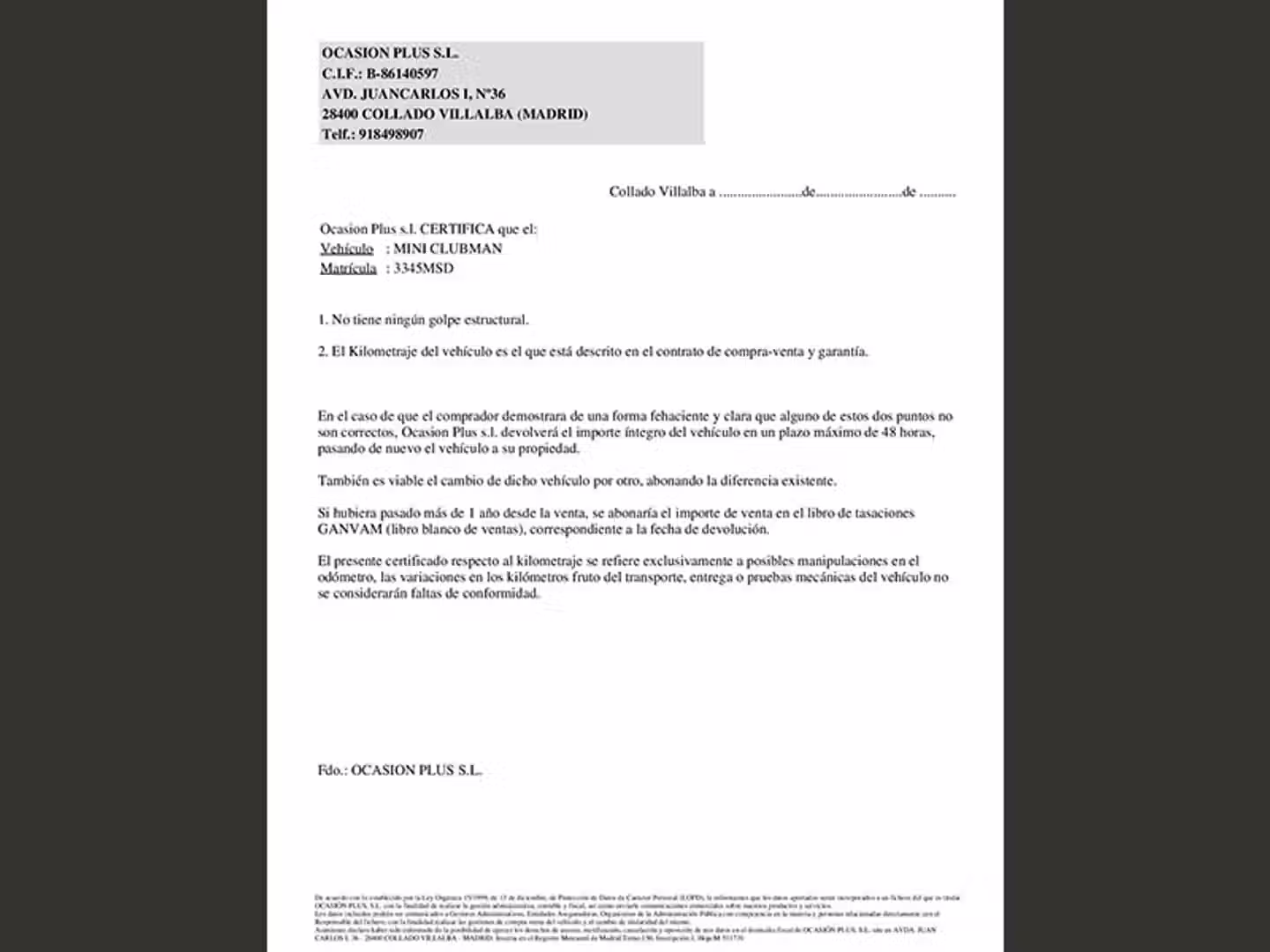 Certificado