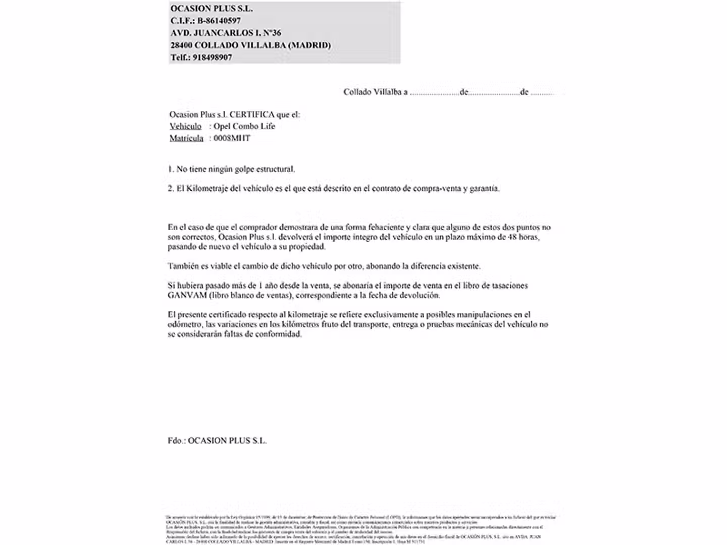 Certificado