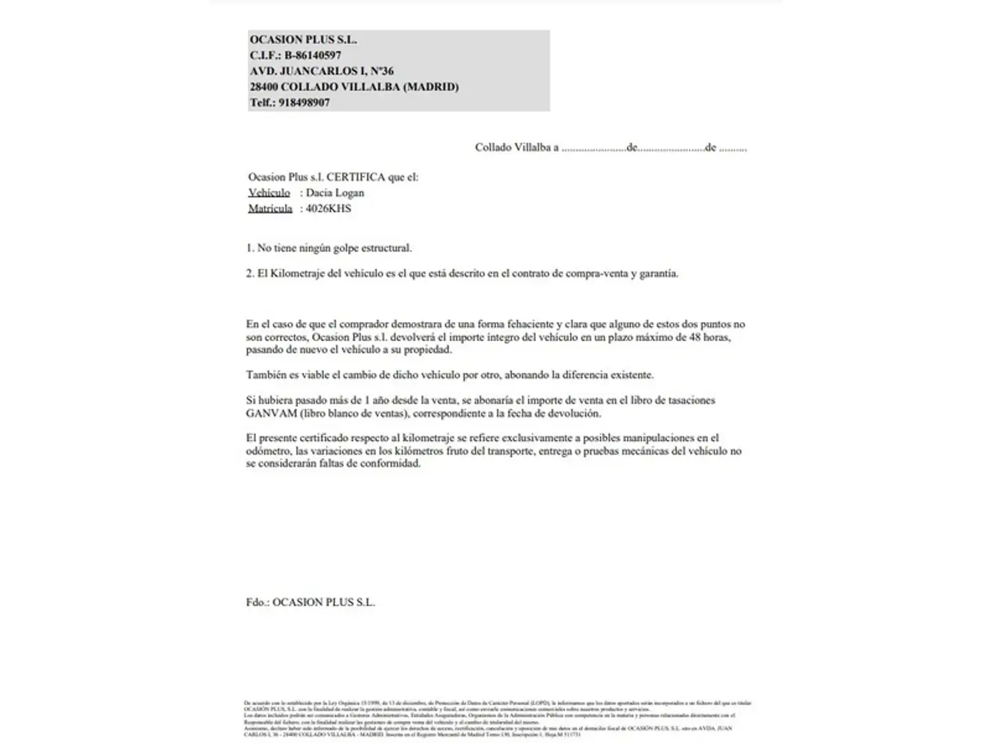 Certificado