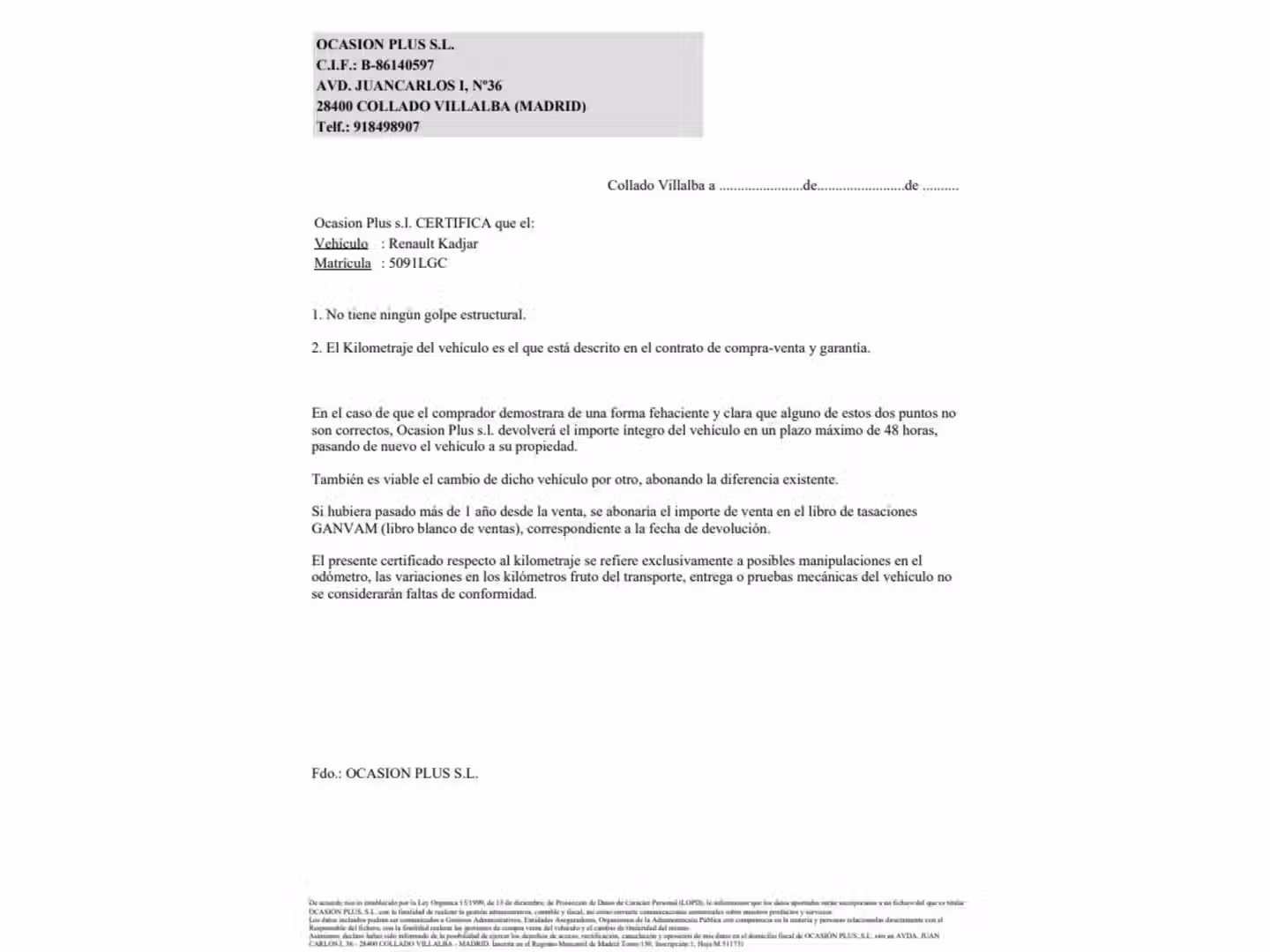 Certificado