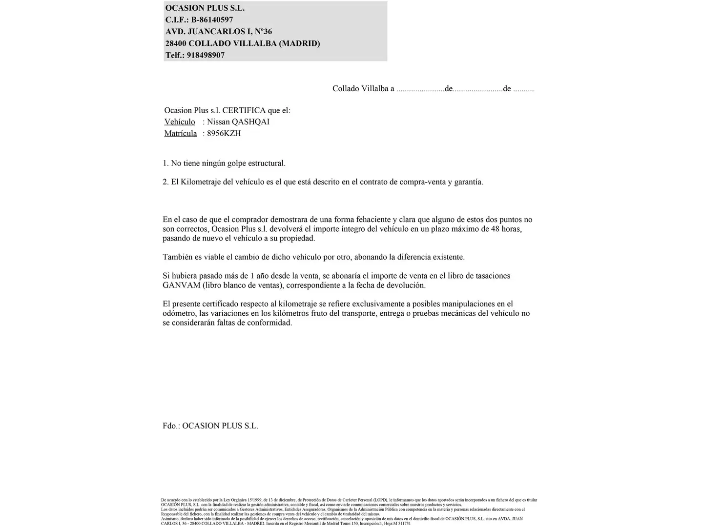 Certificado