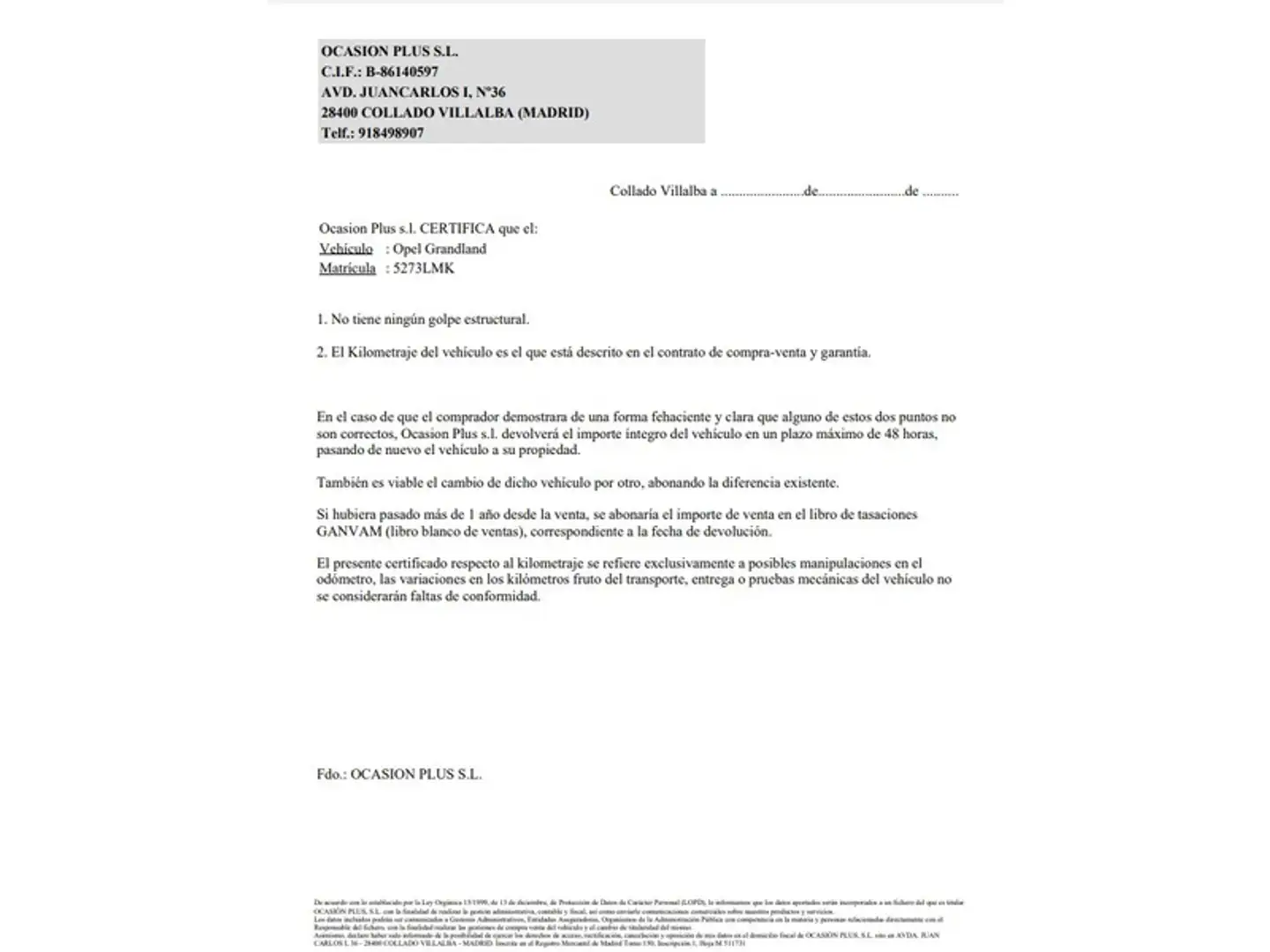Certificado