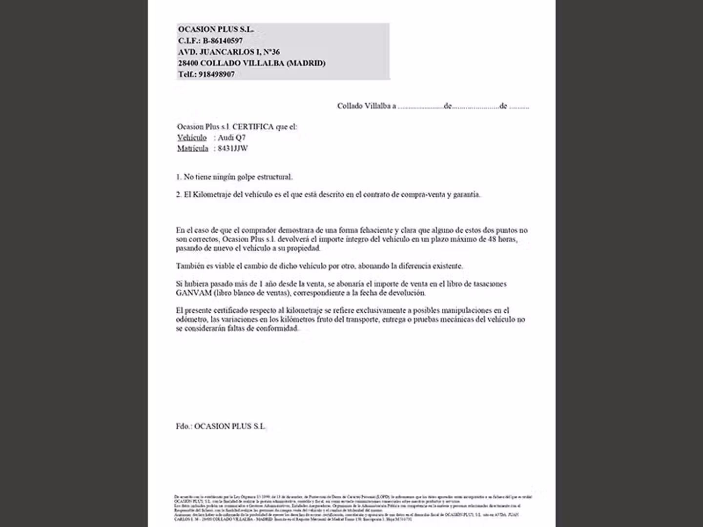 Certificado