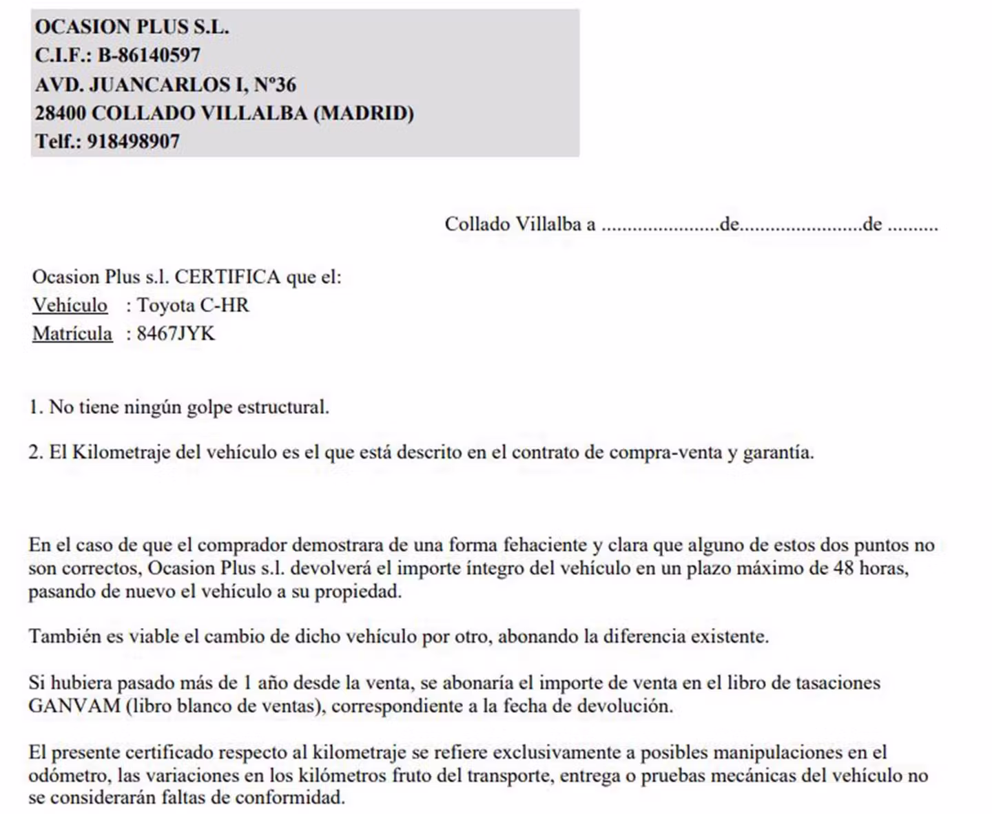 Certificado