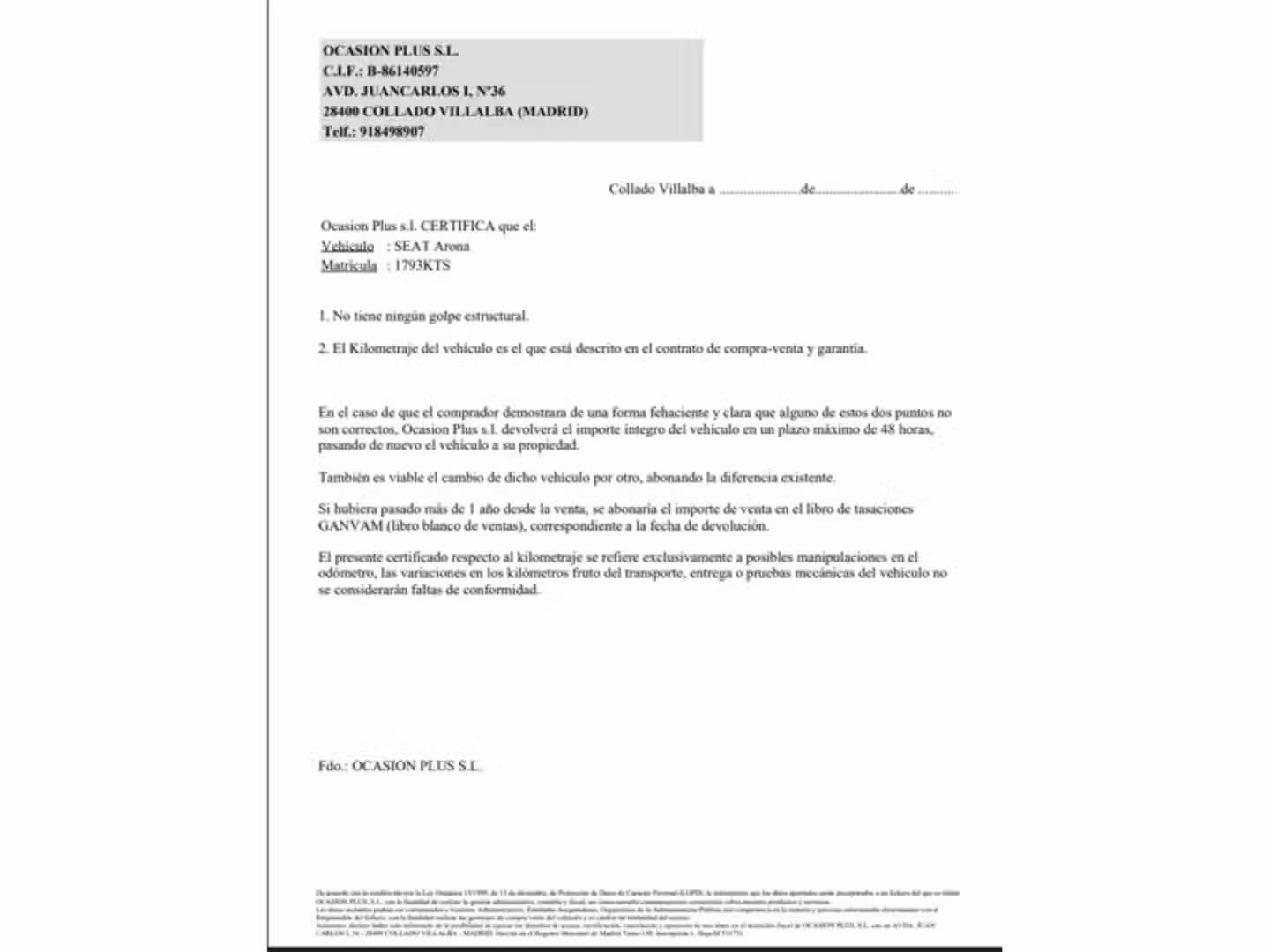 Certificado