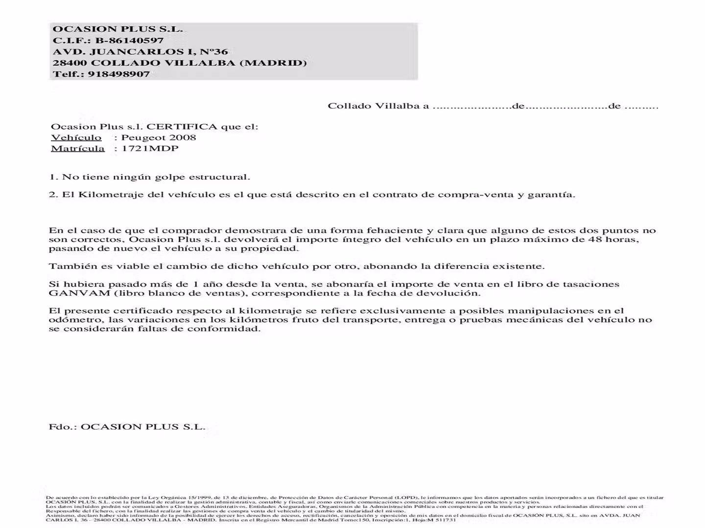 Certificado