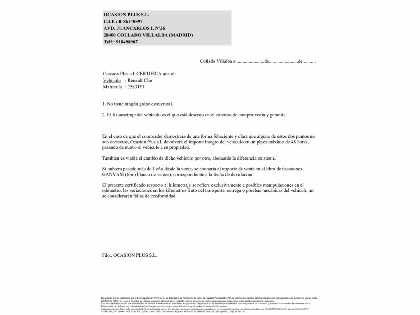 Certificado