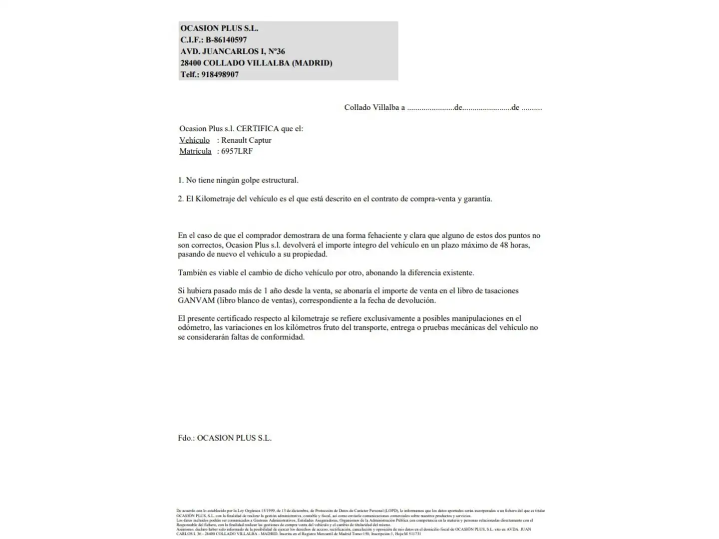 Certificado