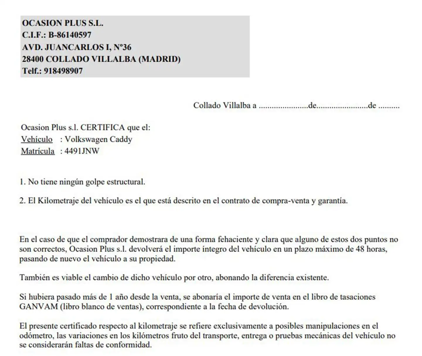 Certificado