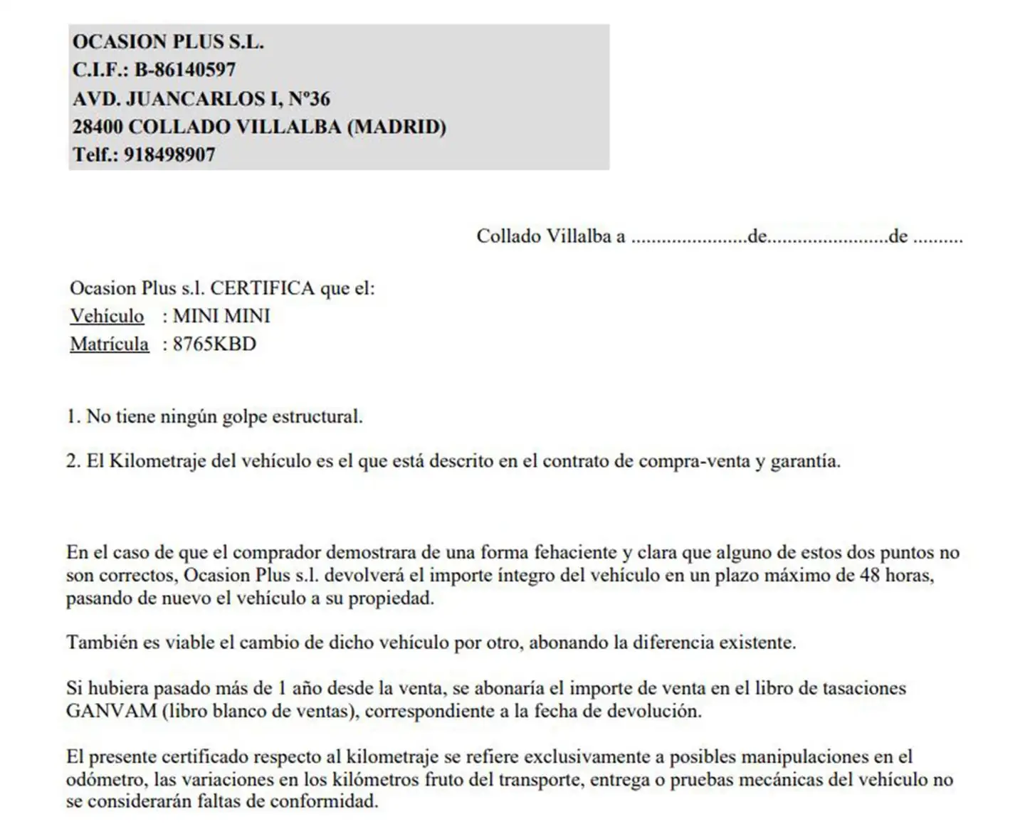 Certificado