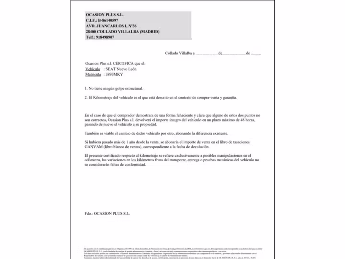 Certificado