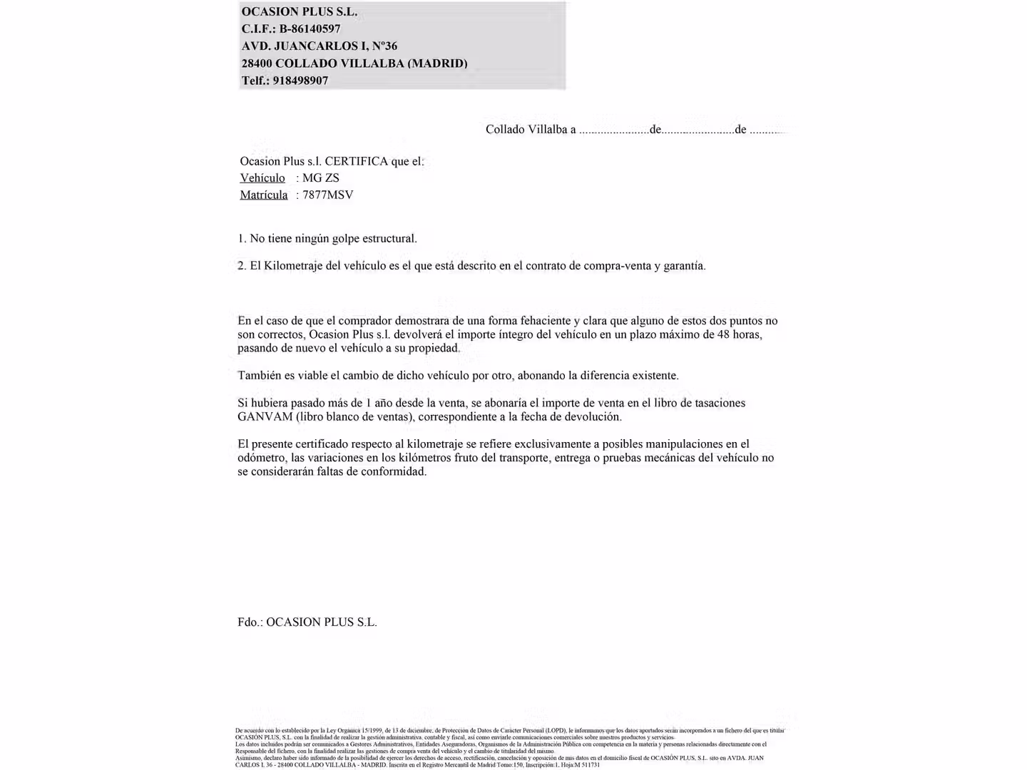 Certificado