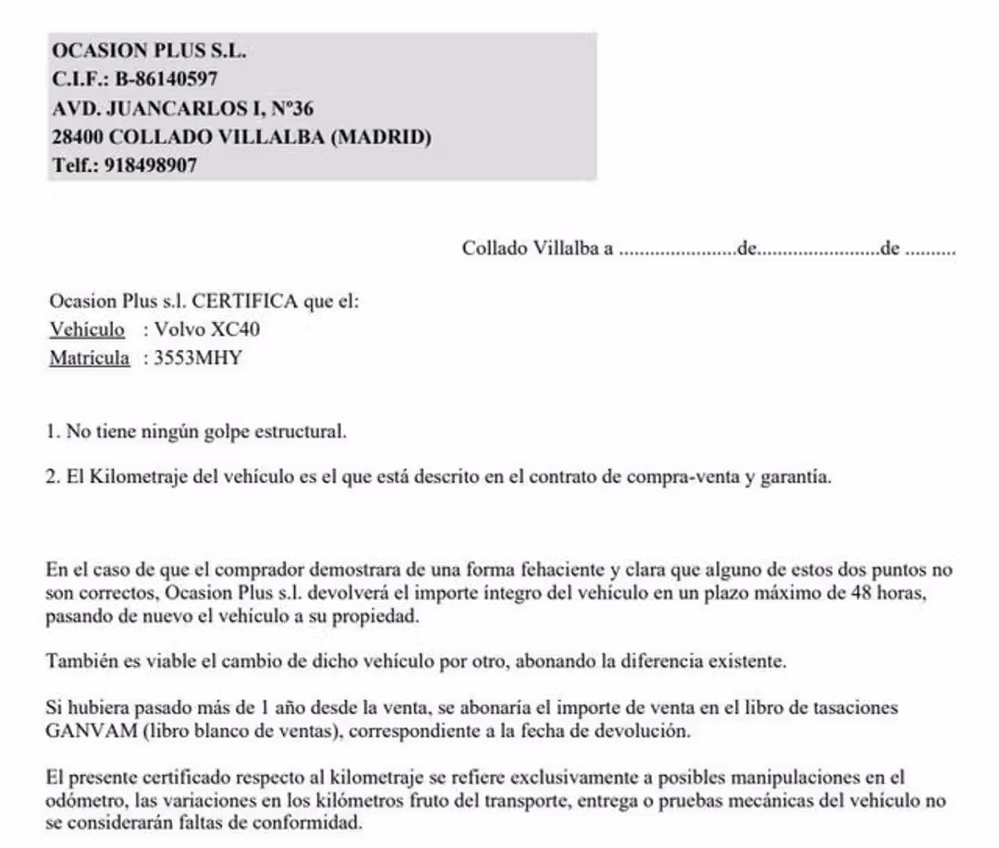 Certificado