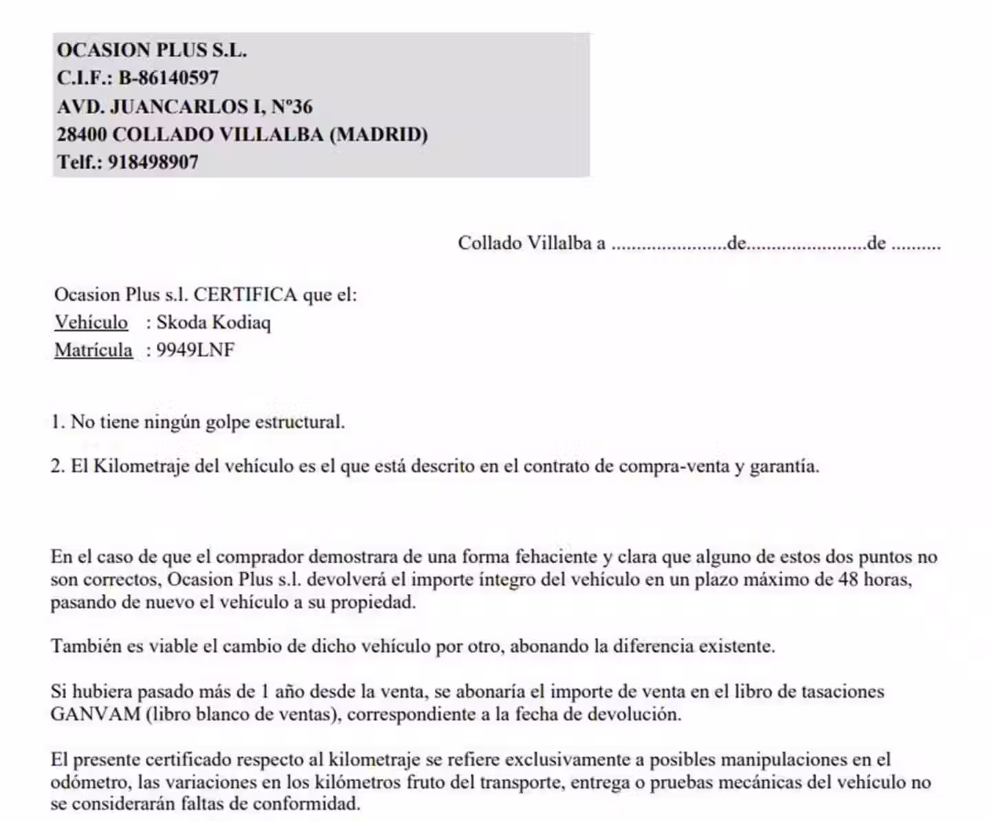 Certificado