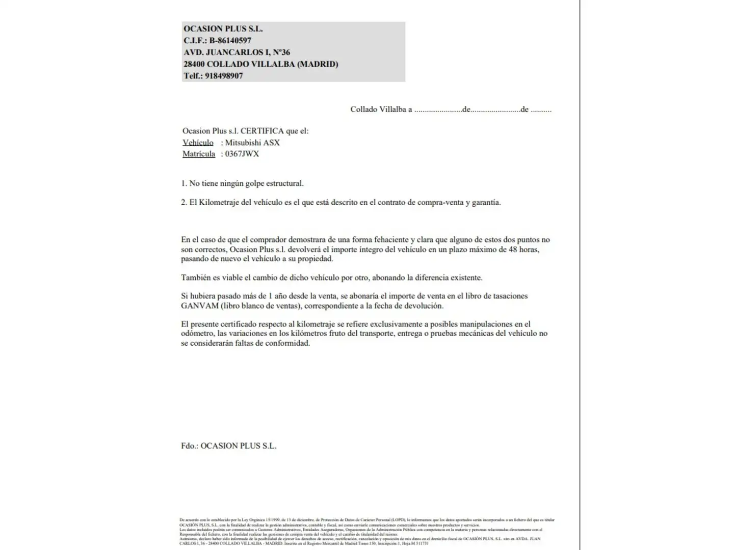 Certificado