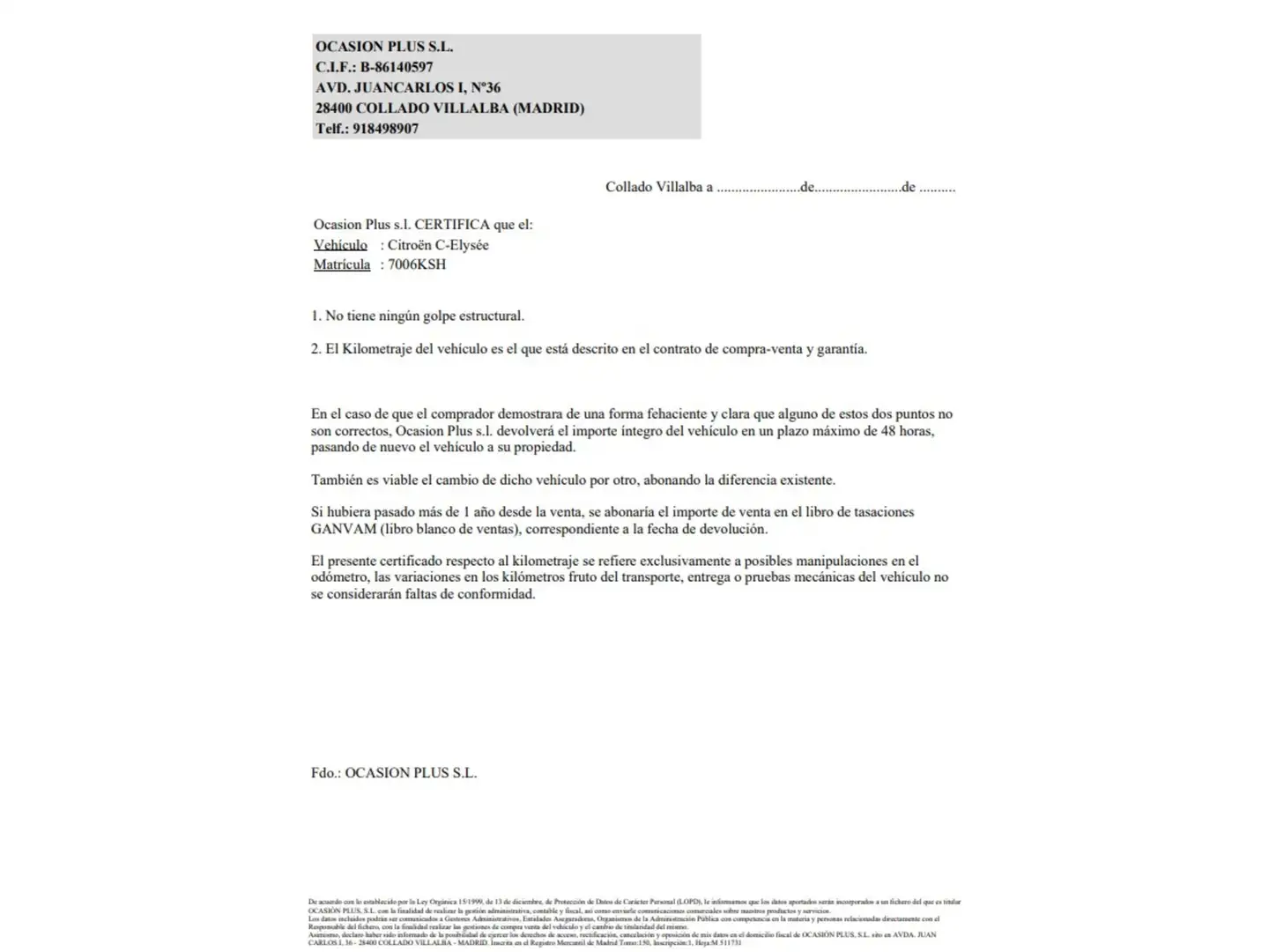 Certificado