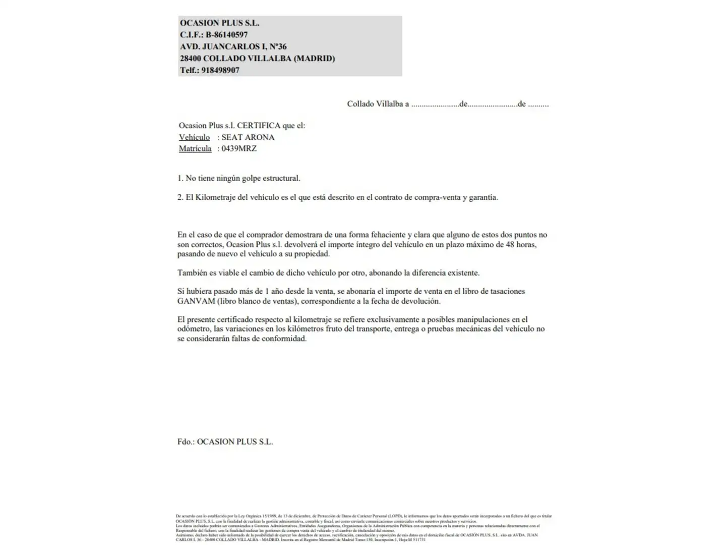 Certificado