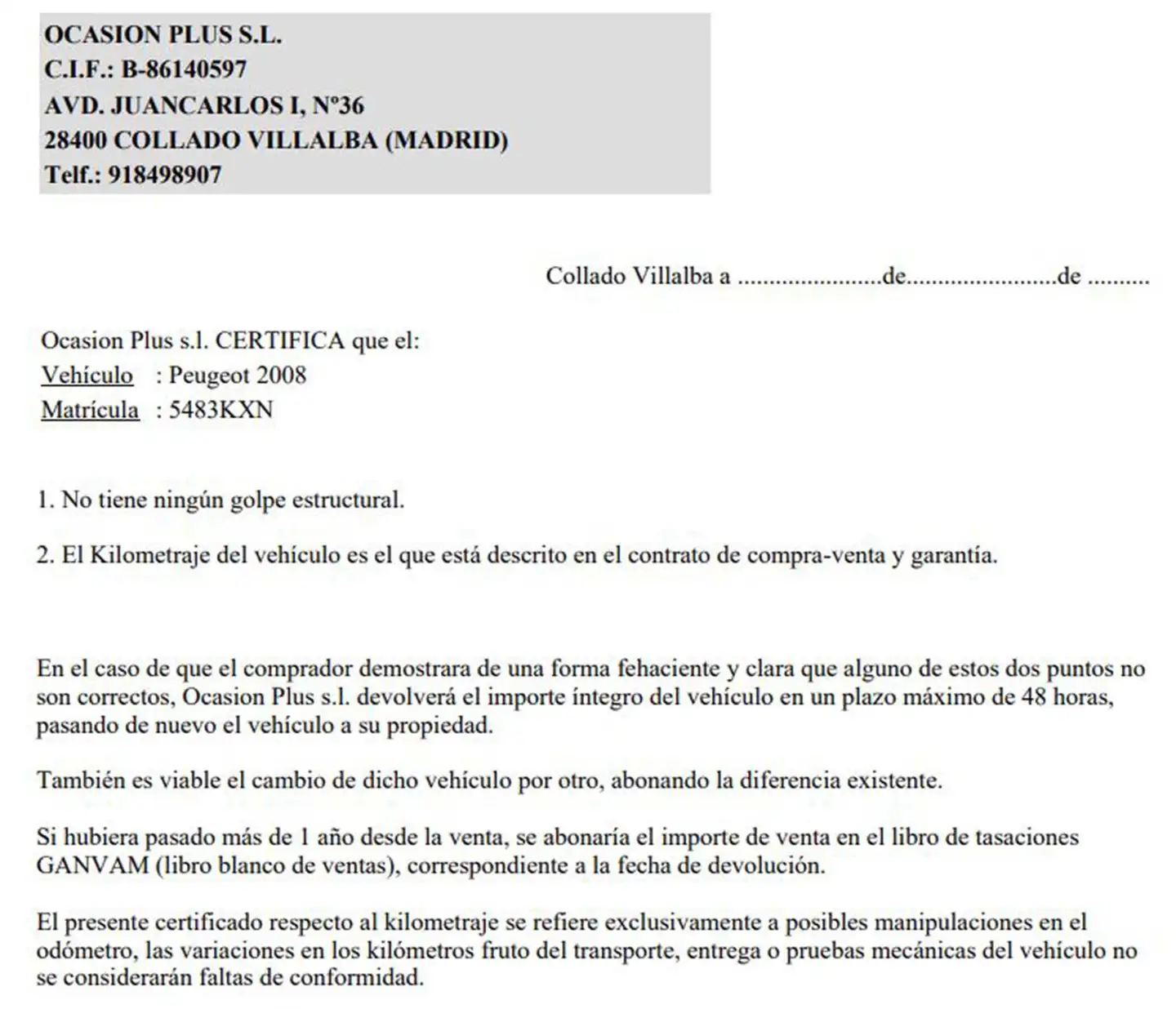 Certificado