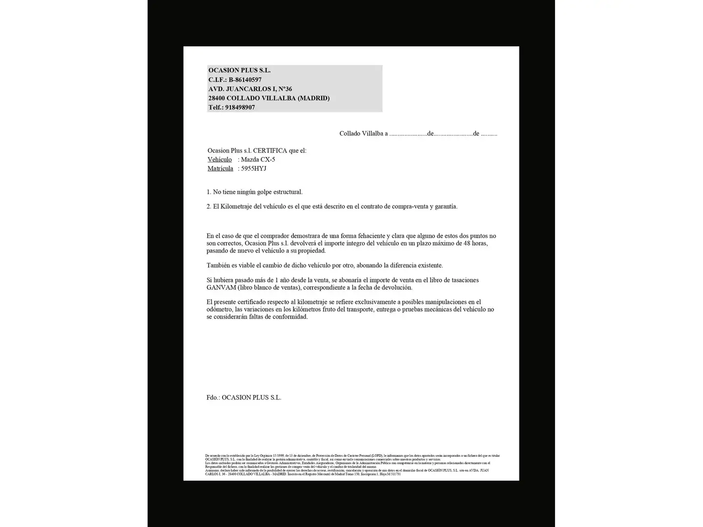 Certificado