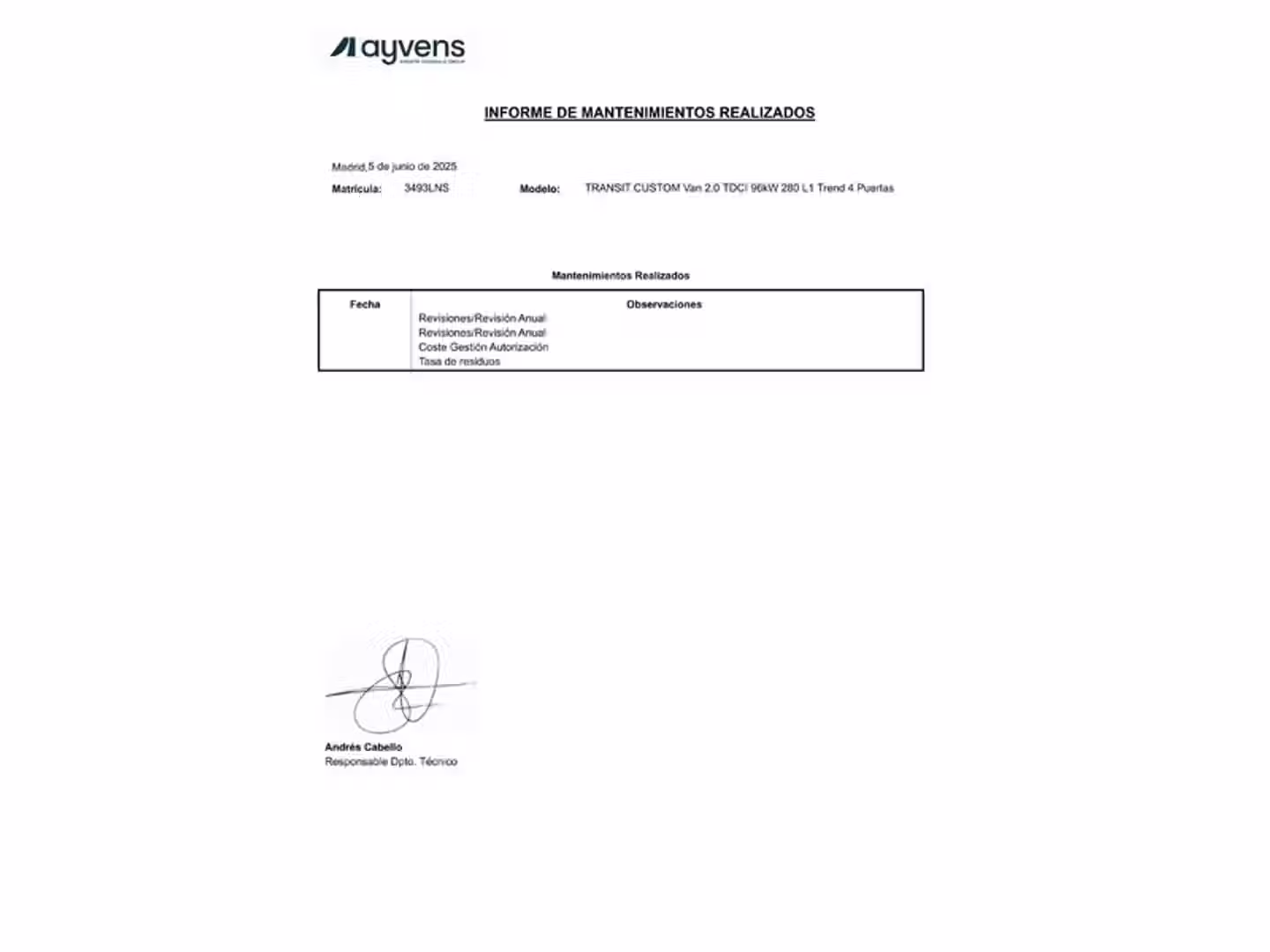 Mantenimiento
