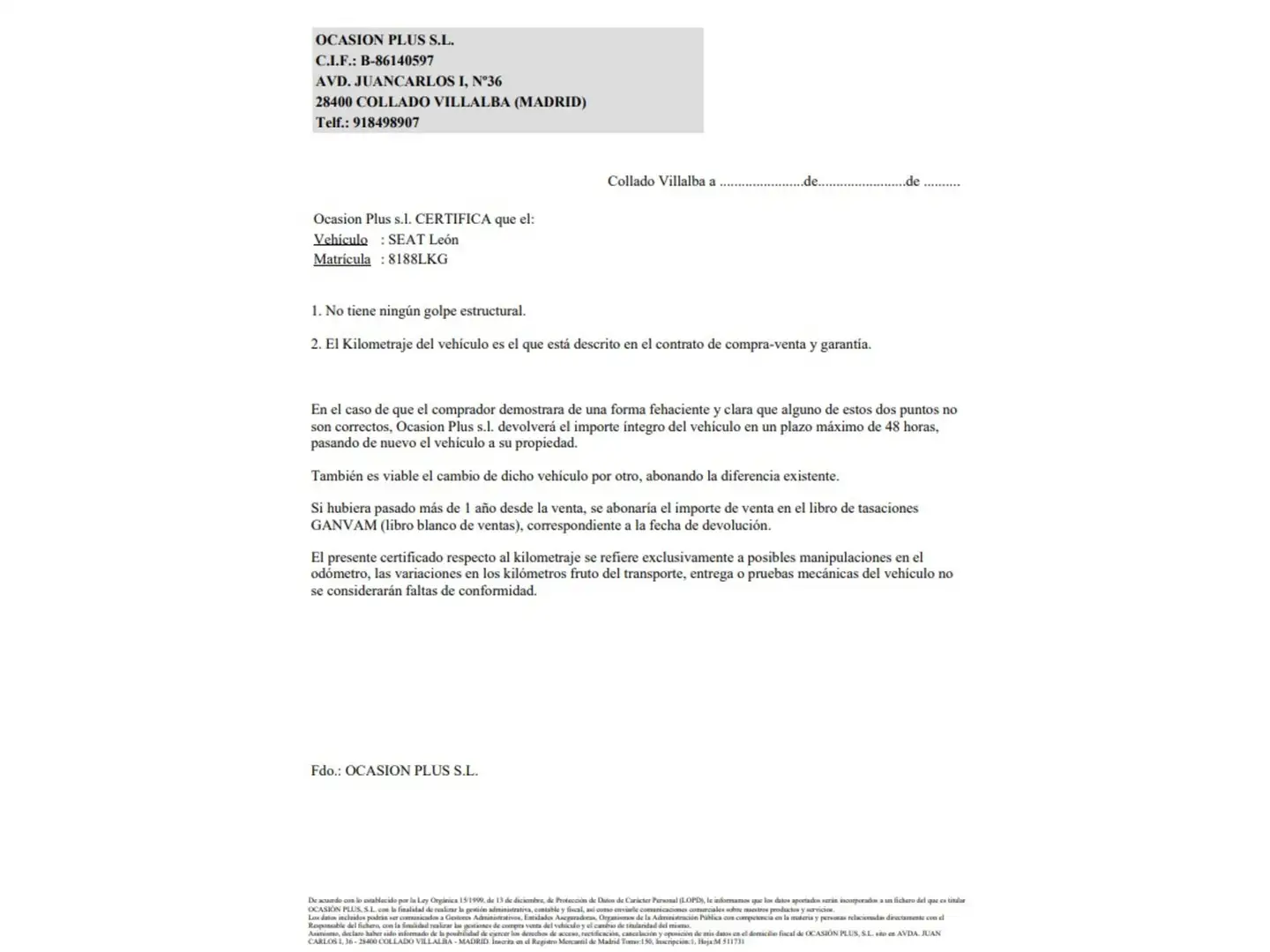 Certificado
