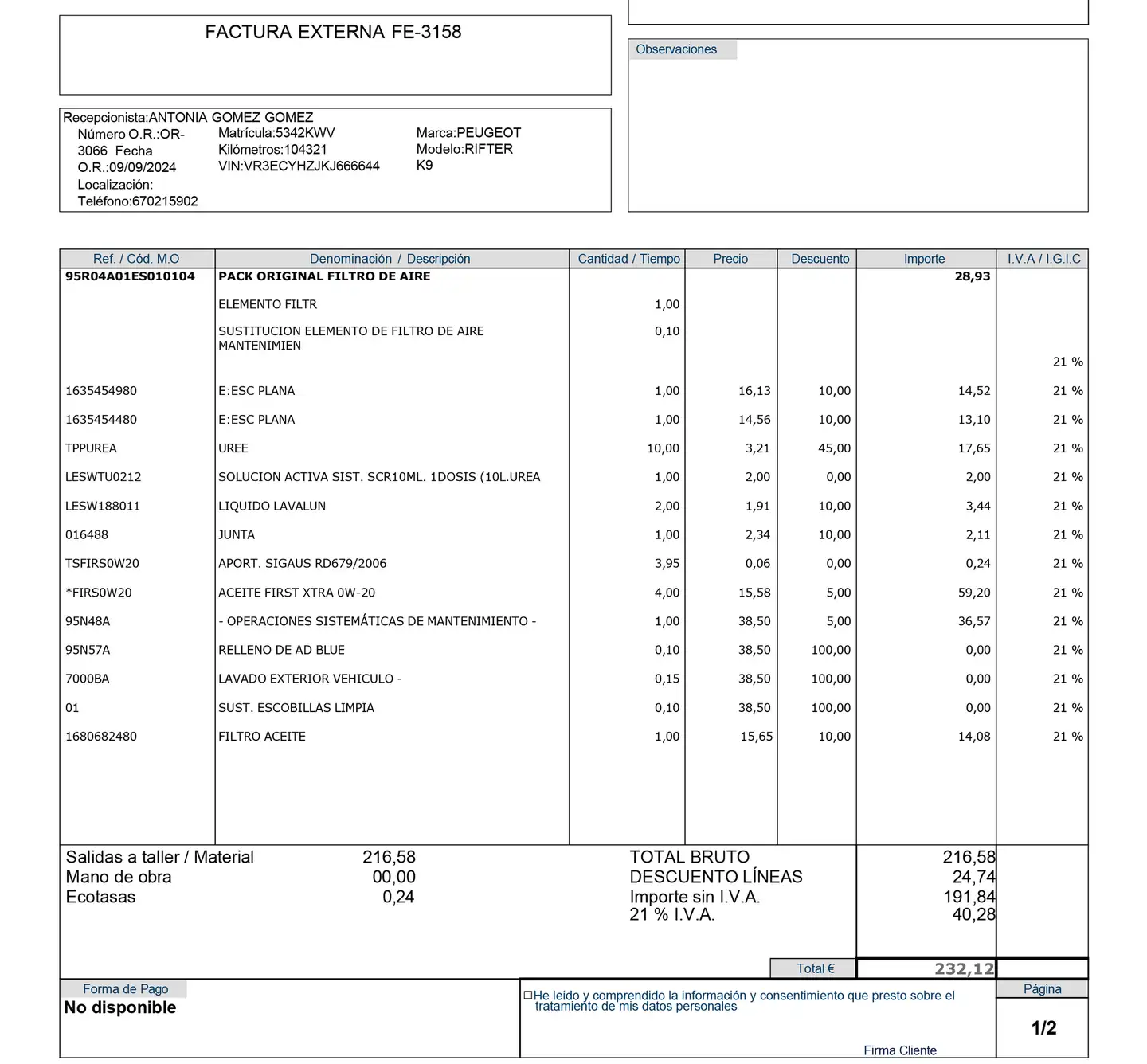 Mantenimiento