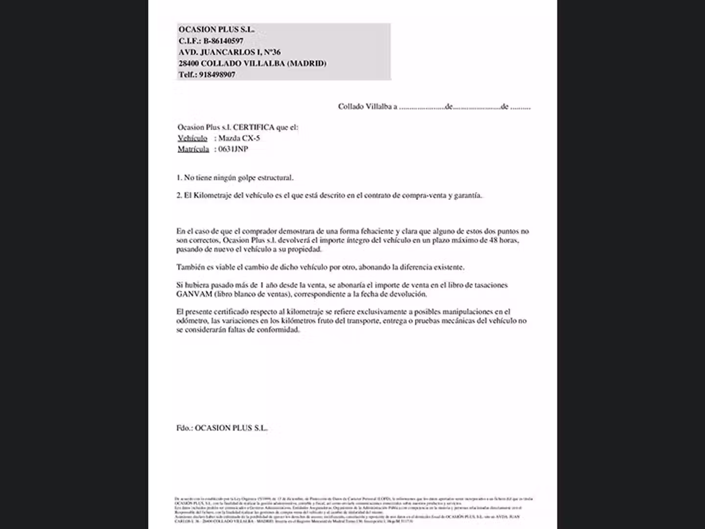 Certificado