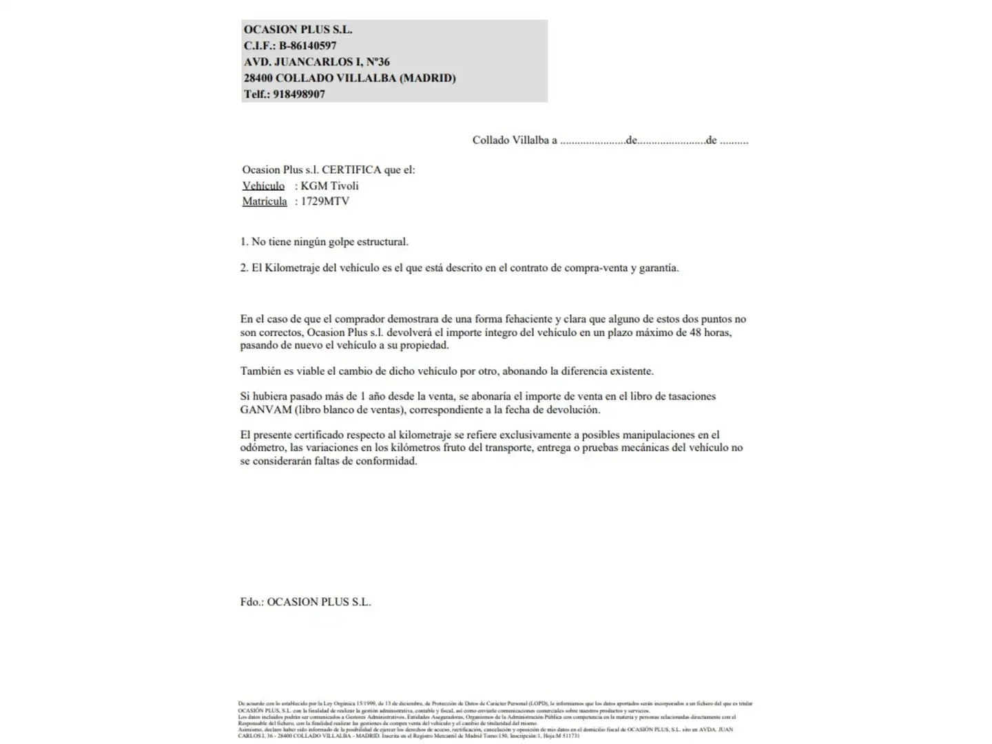 Certificado