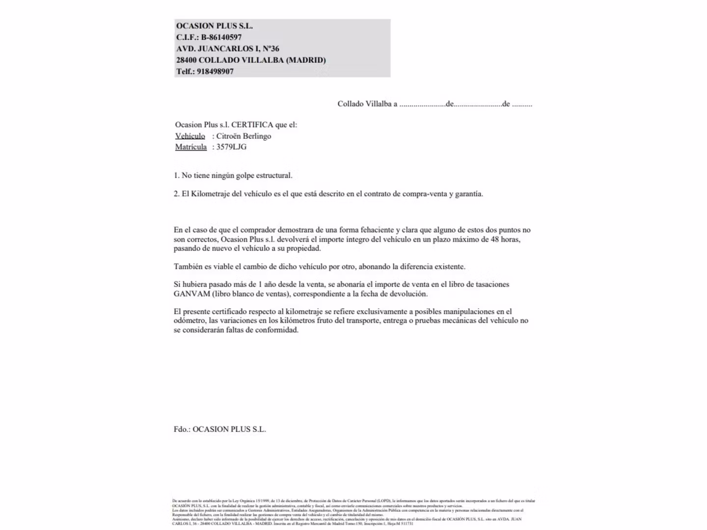 Certificado