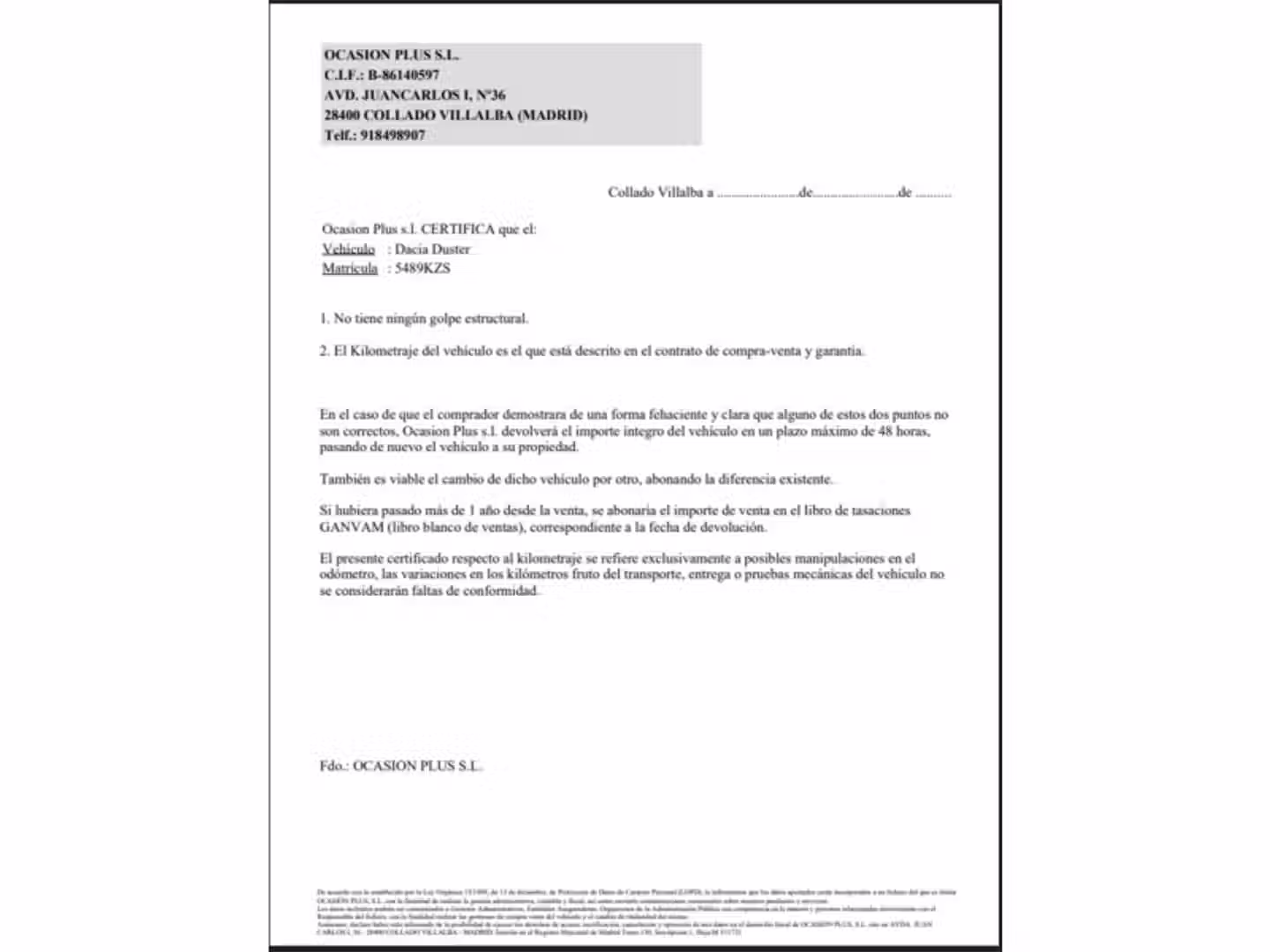 Certificado