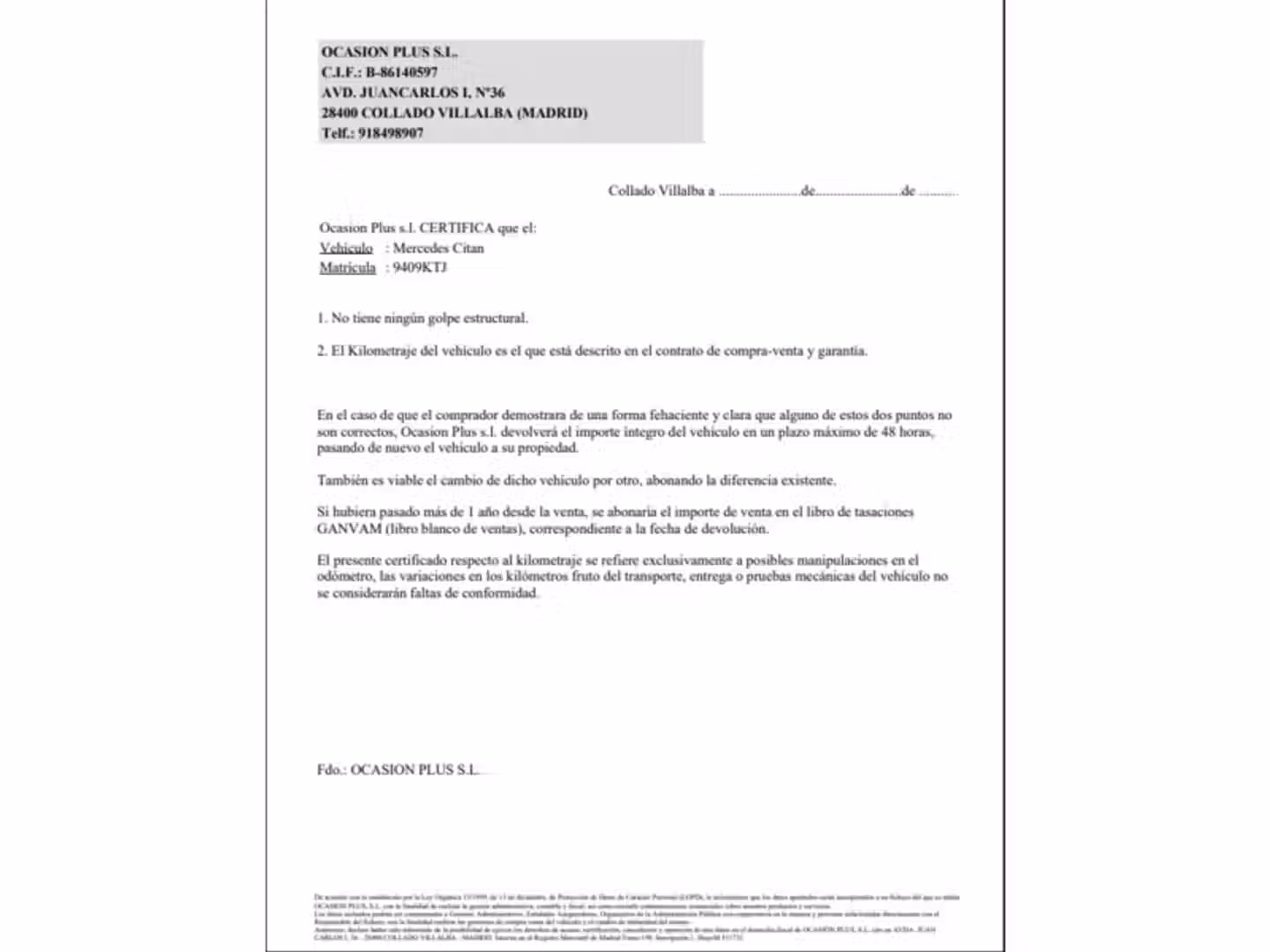 Certificado