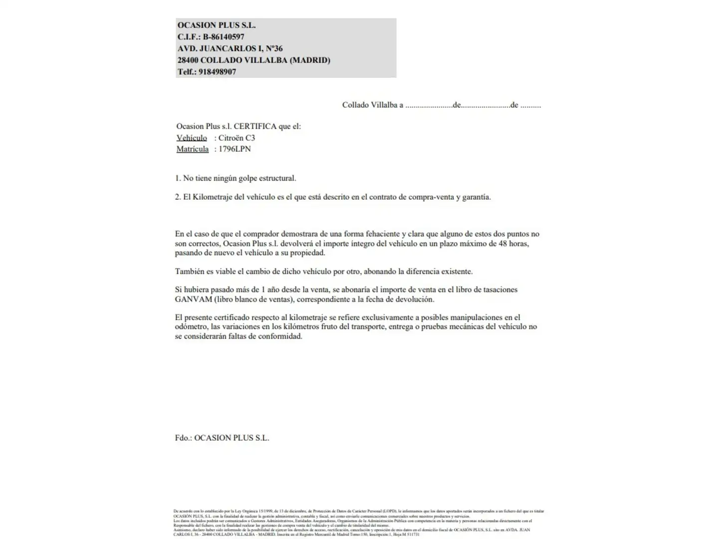 Certificado
