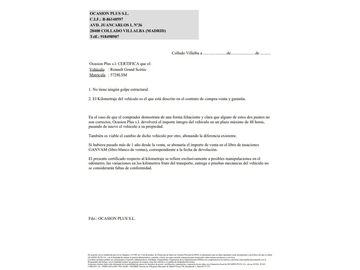 Certificado