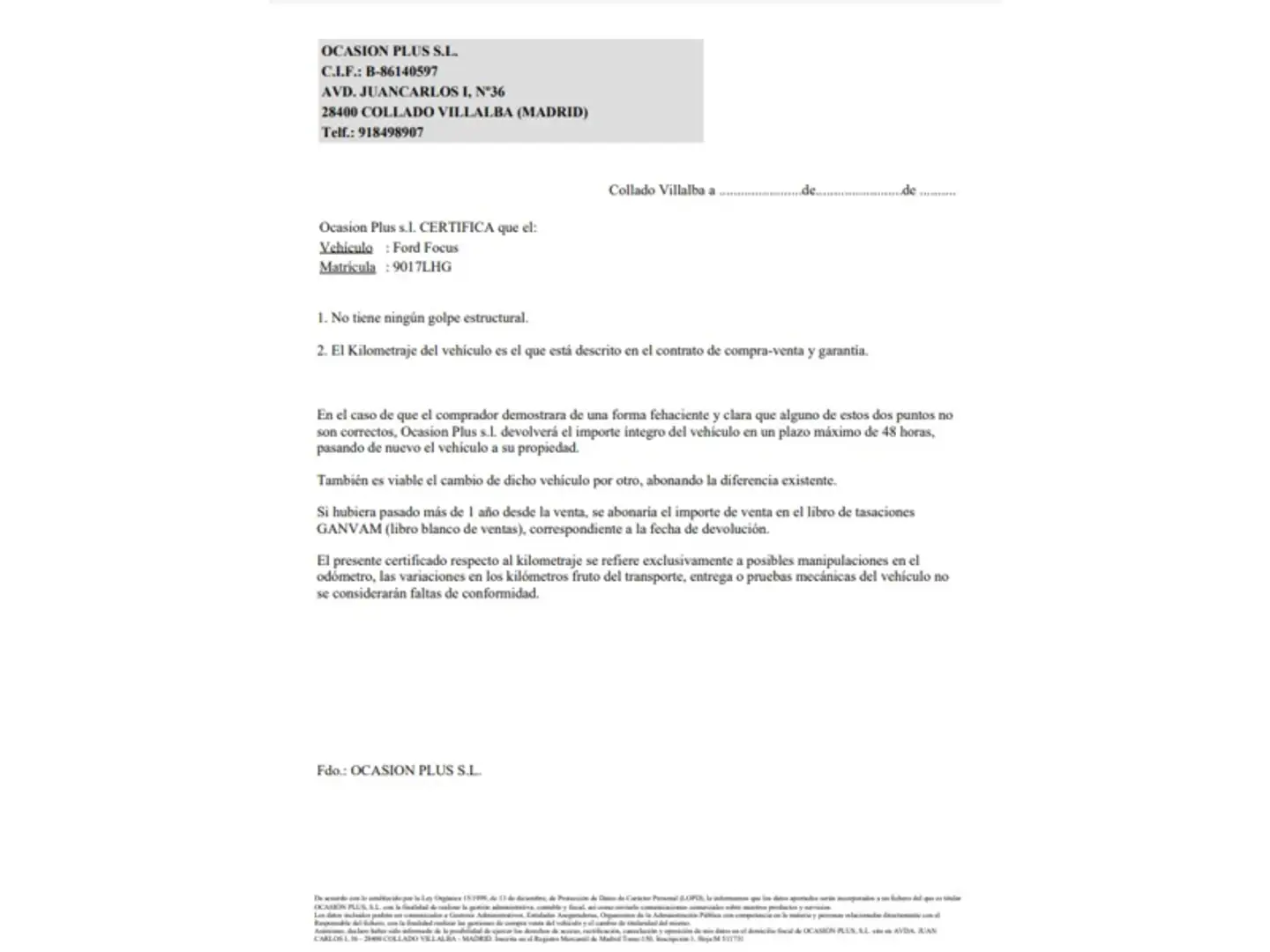 Certificado