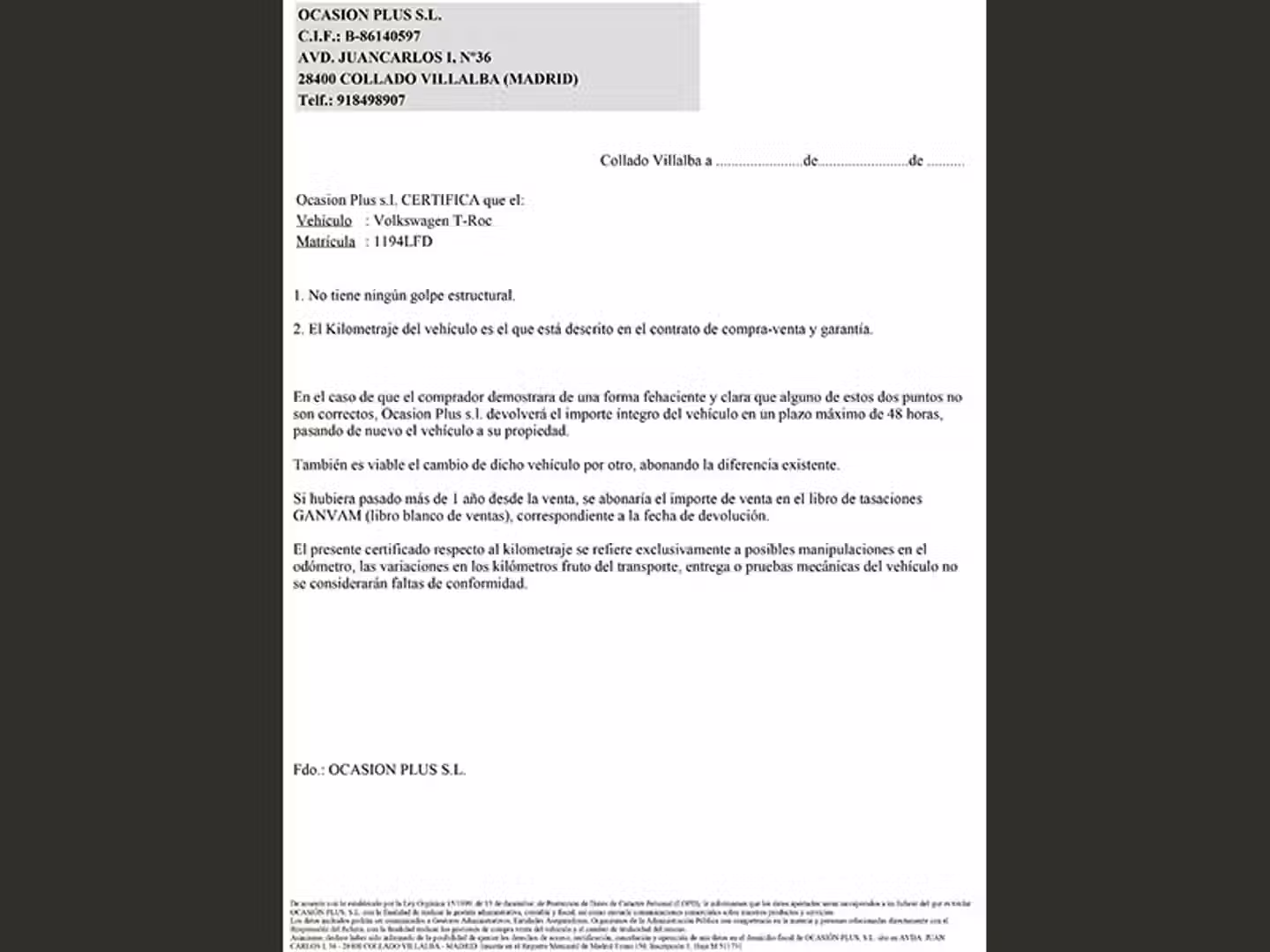 Certificado