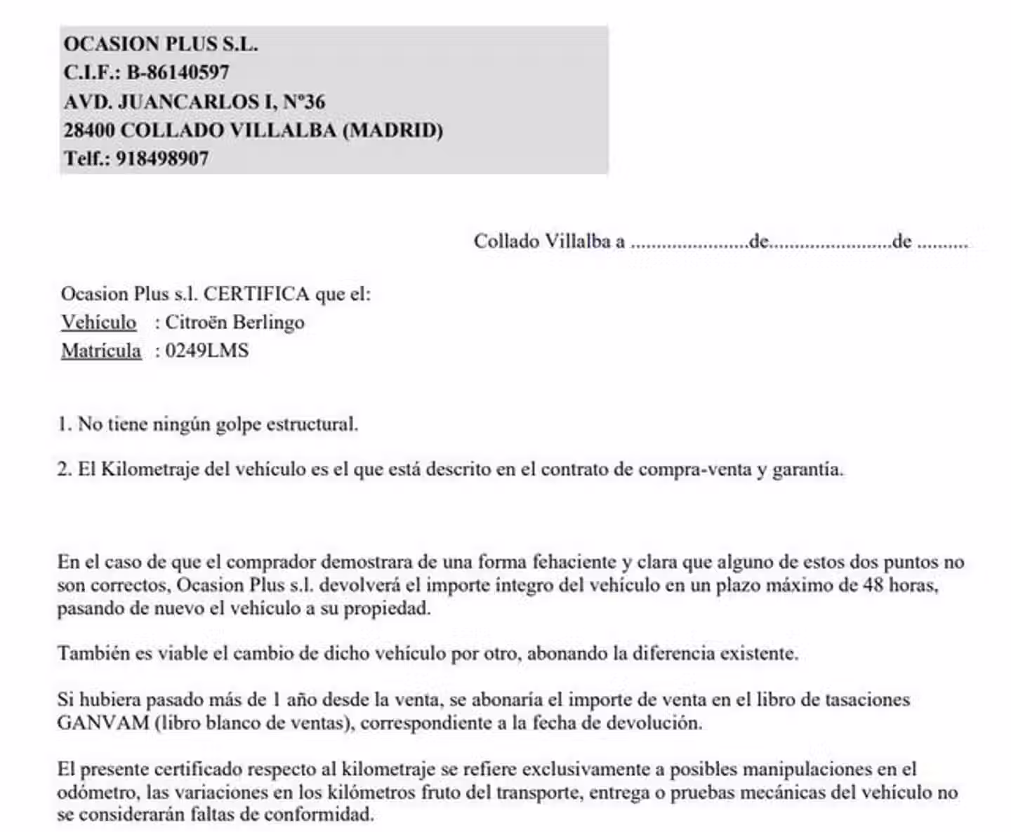 Certificado