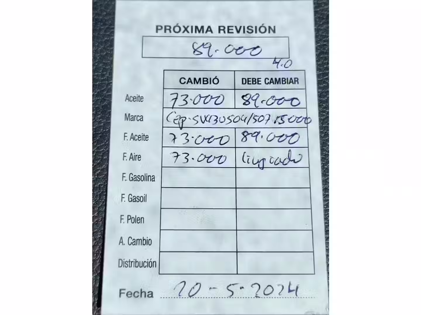 Mantenimiento
