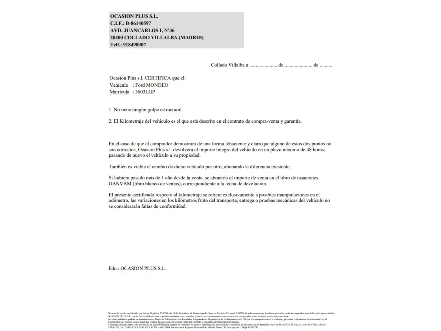Certificado