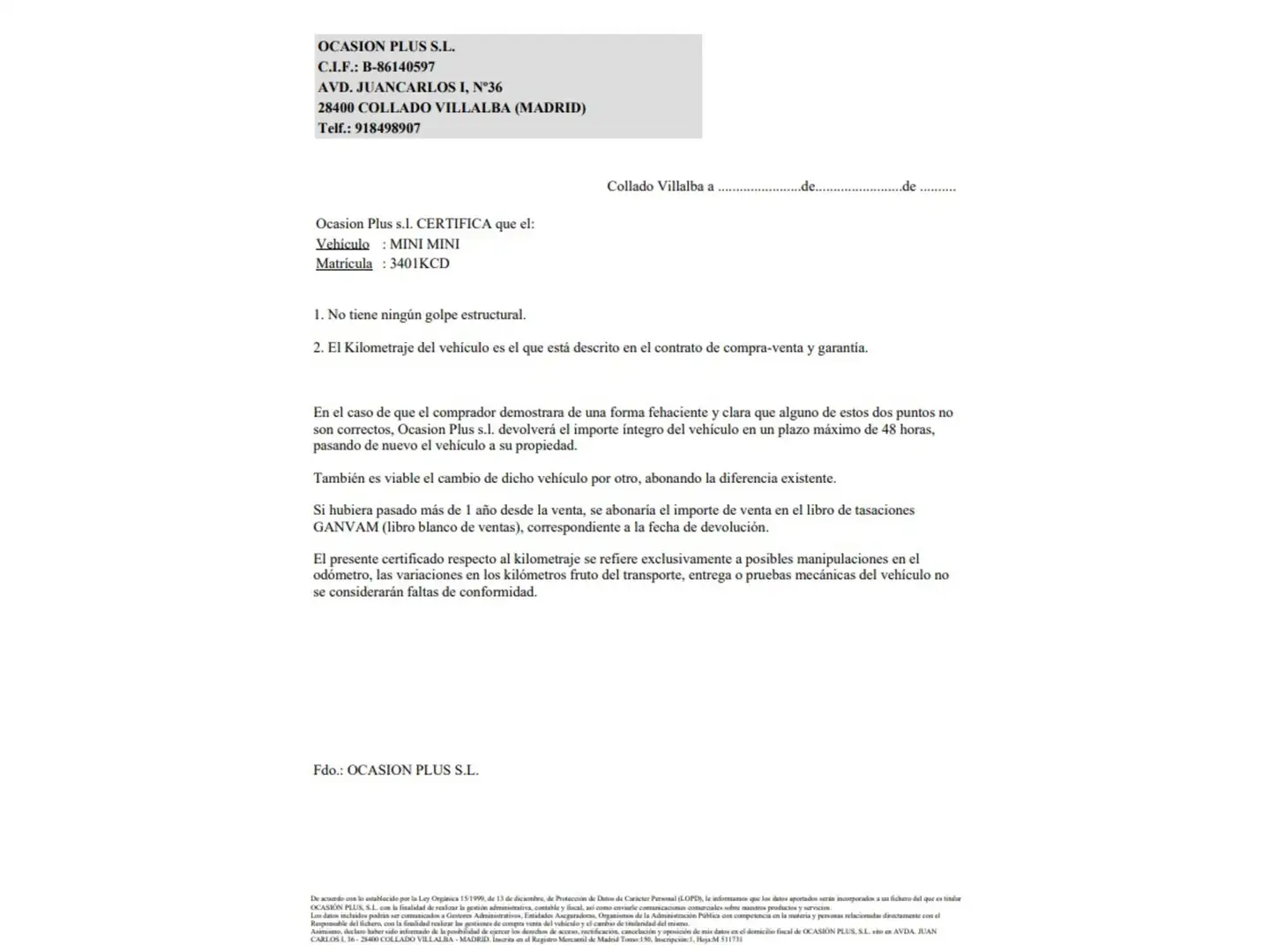Certificado