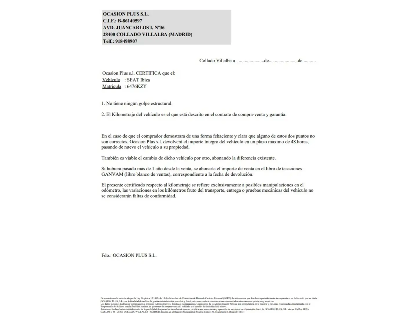 Certificado