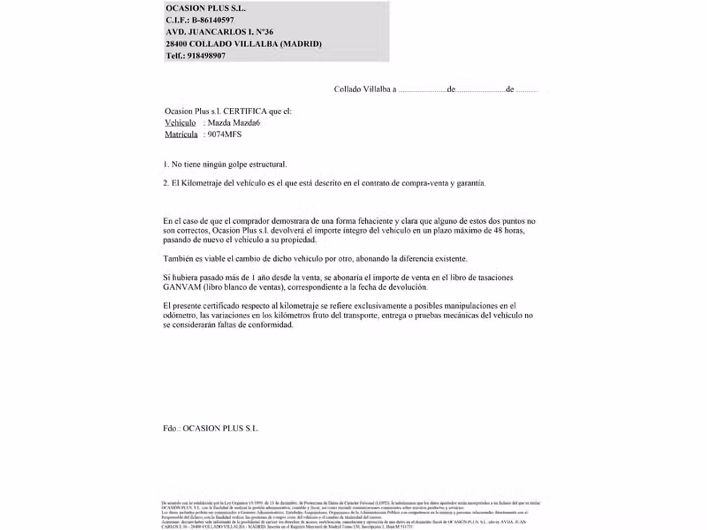 Certificado