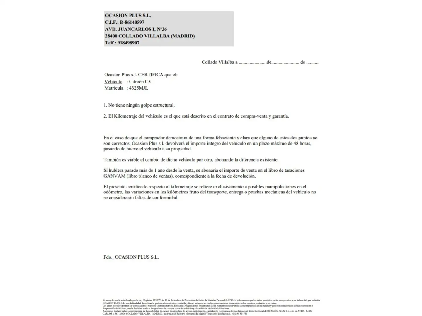 Certificado