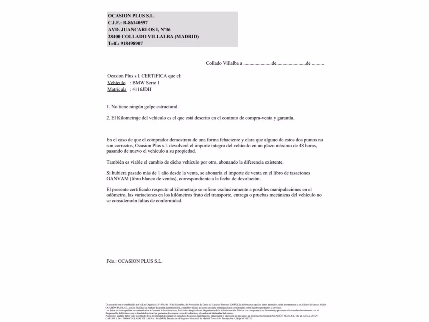 Certificado