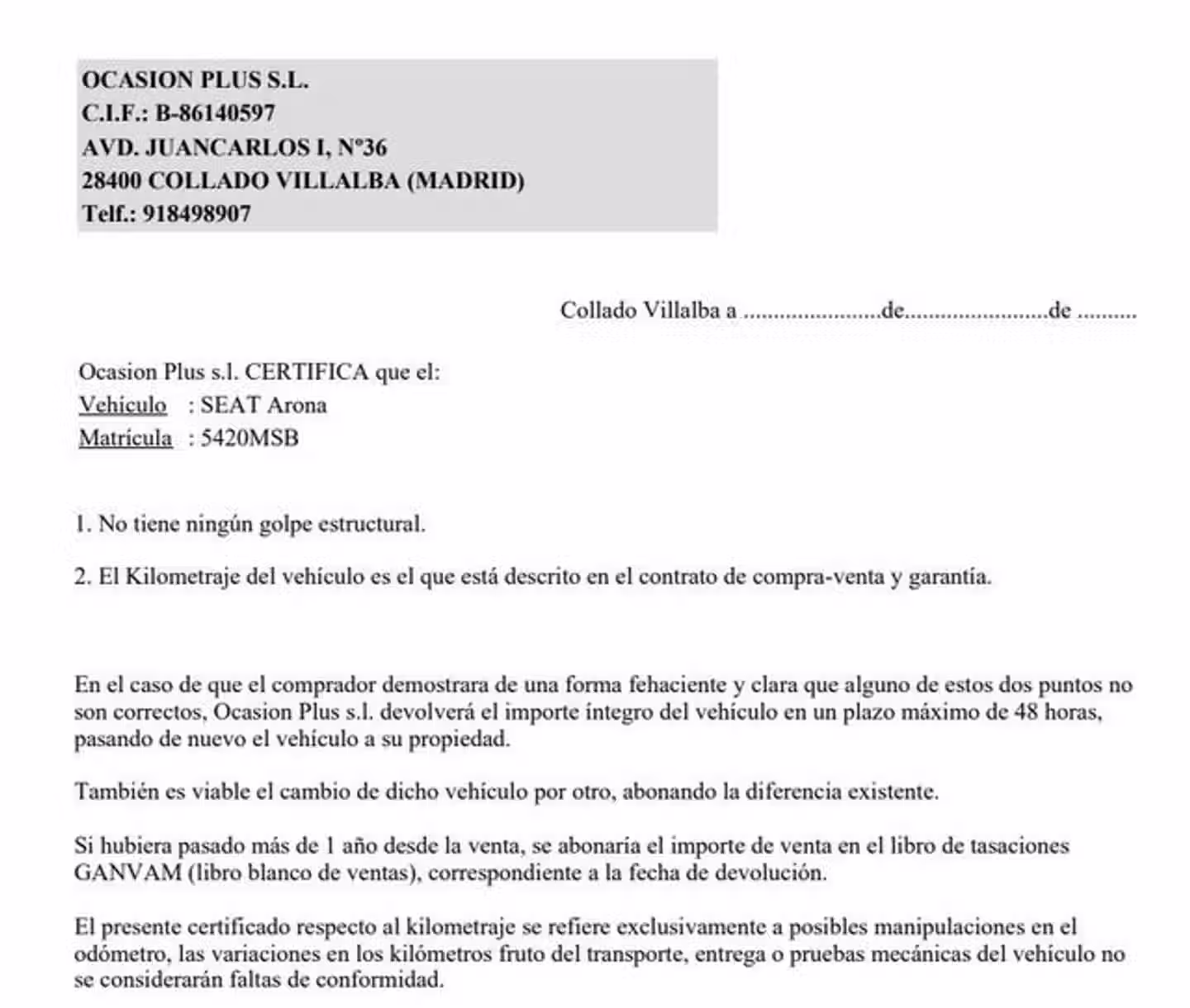 Certificado