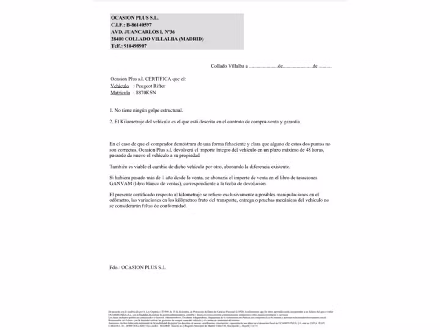 Certificado
