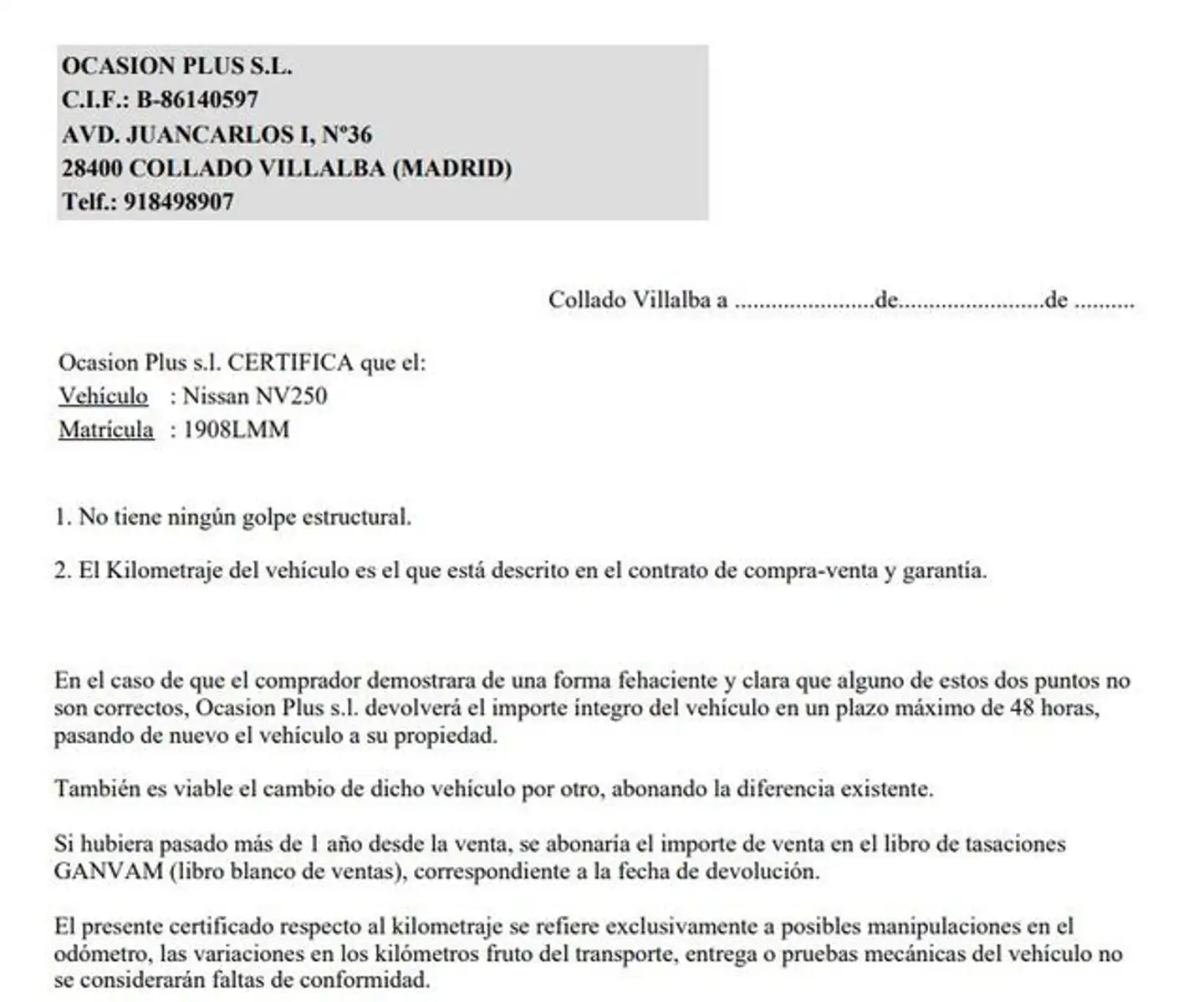 Certificado